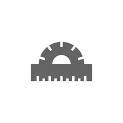 Protractor icon. Element of materia flat tools icon
