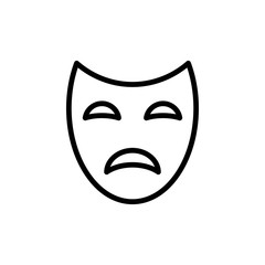 Theater mask icon vector