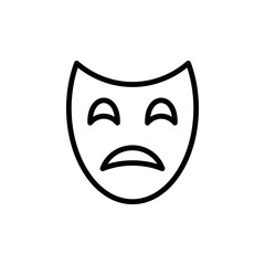 Theater mask icon vector