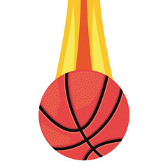 flying basketball ball sport