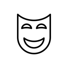Theater mask icon vector