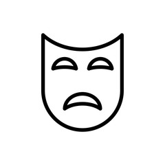 Theater mask icon vector
