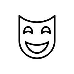 Theater mask icon vector