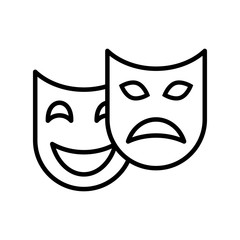 Theater mask icon vector