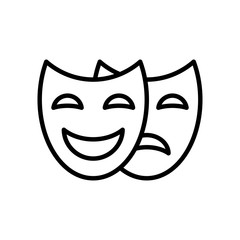 Theater mask icon vector