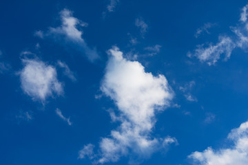 Fototapeta na wymiar White clouds blue sky. Blue sky with white clouds background. Blue sky with clouds wallpaper. 