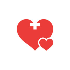 Obraz premium Love heart icon vector