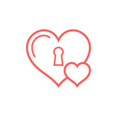 Love heart icon vector