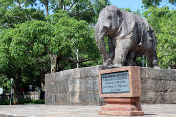 Konark Sun Temple in Odisha, India. Ancient ruin statue of Konark Sun temple.