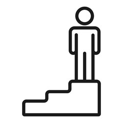 ceo founder award - minimal line web icon. simple vector illustration. concept for infographic, website or app.