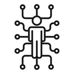 ceo founder - minimal line web icon. simple vector illustration. concept for infographic, website or app.