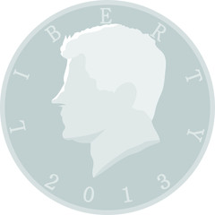 US American 50 cent coin 