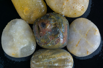 Quarts stones and pebbles polishes rocks