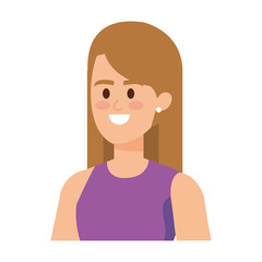 elegant businesswoman avatar character vector illustration