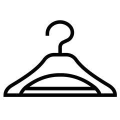 thin line sharp vector icon / hanger, clothing, closet, cloak