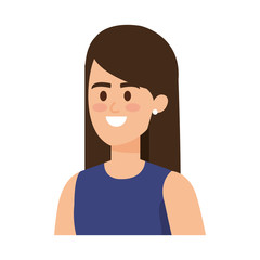 elegant businesswoman avatar character vector illustration