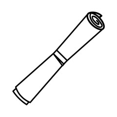 graduation diploma roll paper icon