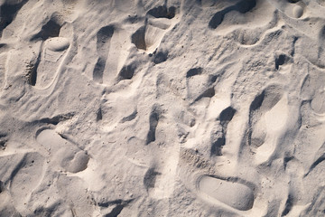 Footprints on the sand