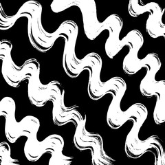 Brush grunge pattern. White and black vector.