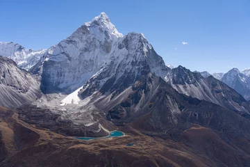 Vlies Fototapete Ama Dablam Ama Dablam Mountain Peak View vom Aussichtspunkt Dingboche, Everest oder Khumbu-Region, Nepal