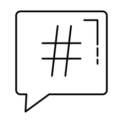 speech bubble message with numeral symbol