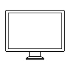 desktop computer monitor isolated icon