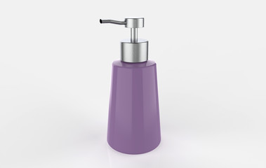 Gel, Foam Or Liquid Soap Dispenser Pump bottle . Ready For Your Design. Product Packing. 3d illustration