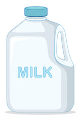 A milk container on white background