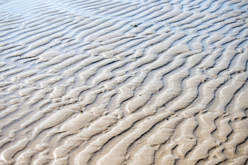 blue ripples in the sand