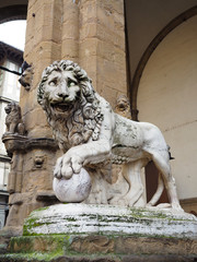 Renaissance sculpture by ancient artists in florence italy.