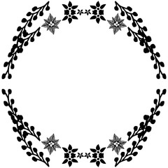 Vector illustration various shape flower frame for invitation card