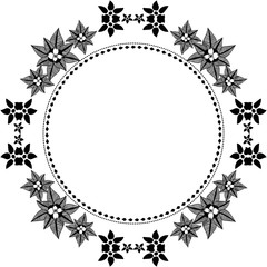 Vector illustration various shape flower frame for invitation card