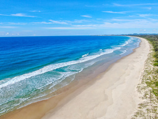 beach and sea coastline aerial view Australia