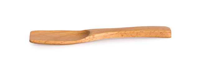 spatula turner isolated on white background (wood)
