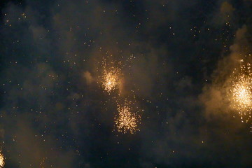 abstract blurry background fireworks International festival show  2019 at Pattaya Thailand