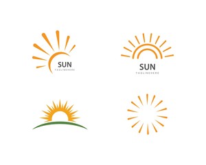 sun ilustration logo vector
