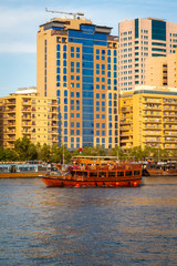 Water taxis and pleasure boats. Deira District. Dubai.