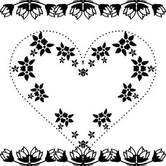 Vector illustration decoration greeting card with various wreath frame