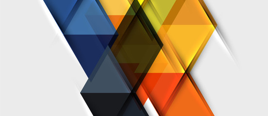 Triangle geometrical modern business presentation design template