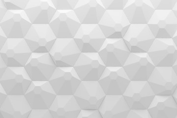 white light hexagon 3d graphics background illustration pattern. abstract blank with copy space.
