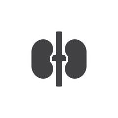 Human kidney vector icon. filled flat sign for mobile concept and web design. Kidney organ glyph icon. Symbol, logo illustration. Vector graphics