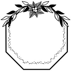 Vector illustration calligraphic style for design flower frame