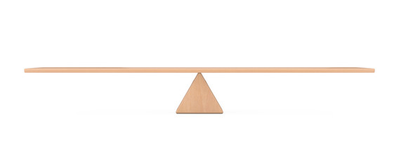 Balance Concept. Wooden Board Plank Balancing 