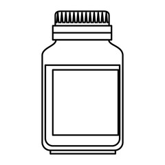 medical plastic bottle isolated icon