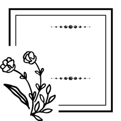 Vector illustration various decoration with flower frame