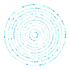Colorful dashed random circles