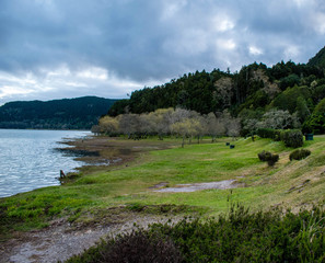 Fototapeta na wymiar Lake Furnas ,Sao Miguel, Azores 