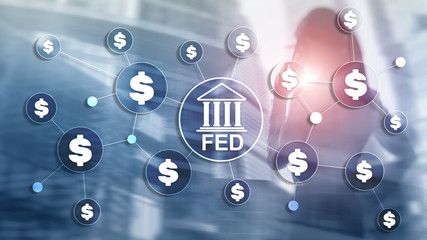 FED federal reserve system usa banking financial system business concept.