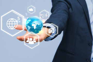 global business management concept