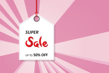Super sale tag label design